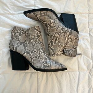 Snakeskin Ankle Boots